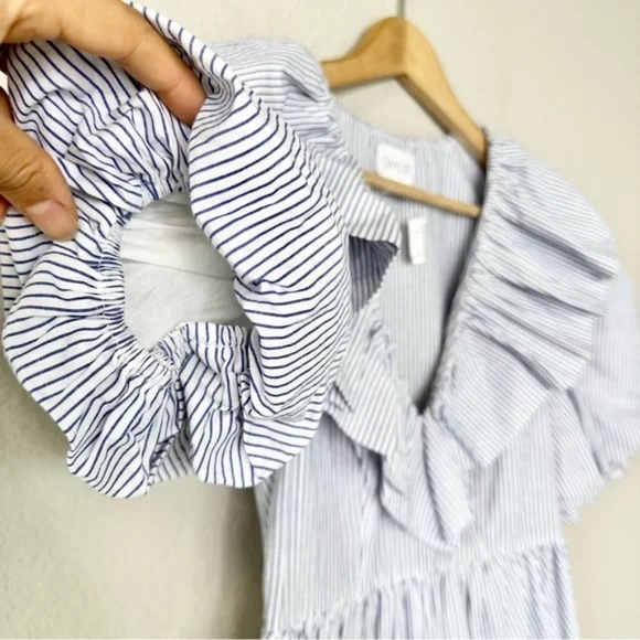 Saylor Zerina Striped Linen Blend A Line Mini Dress - Picture 13 of 17